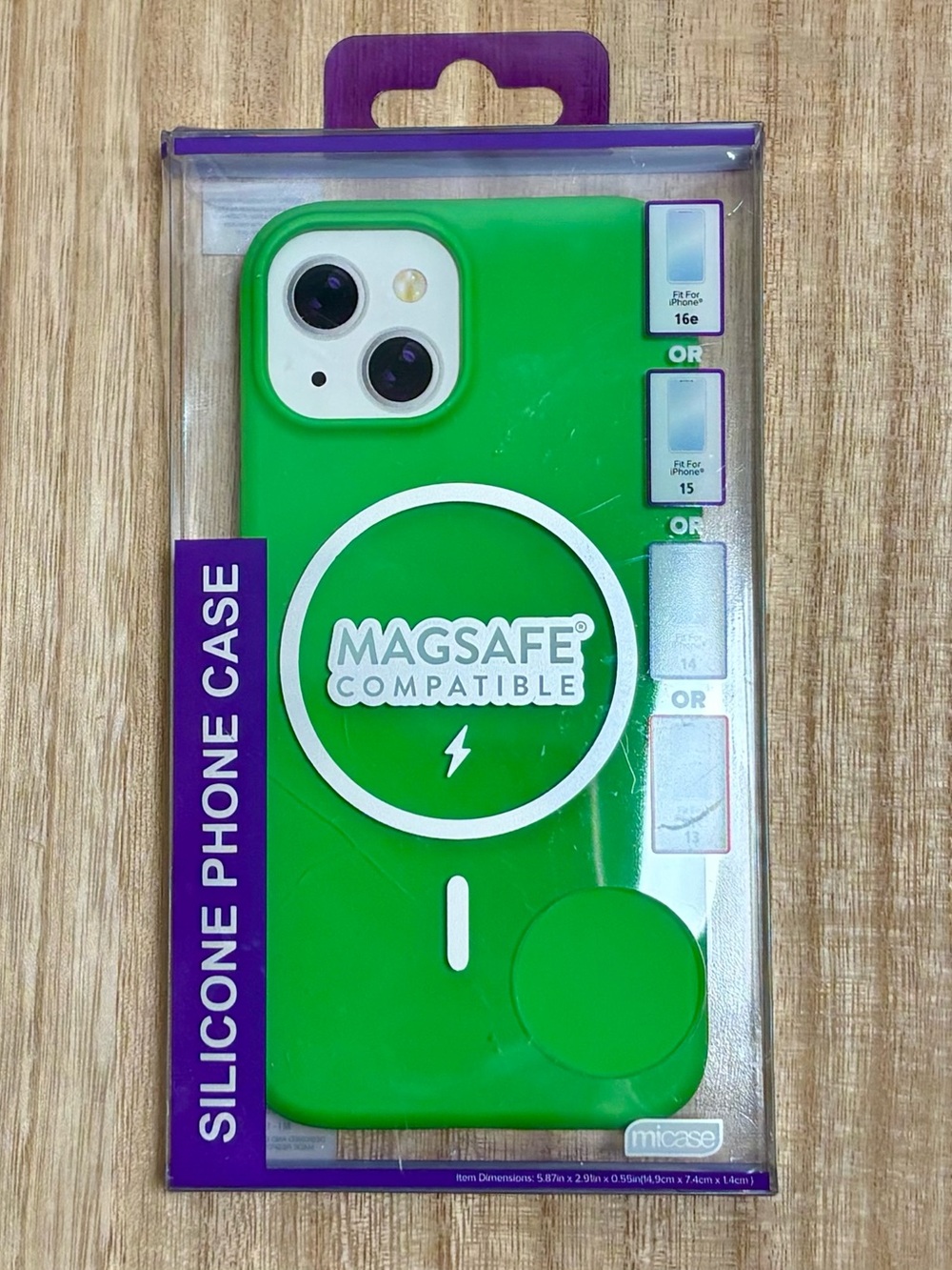 MagSafe-Compatible Silicone Neon Green iPhone 13/14/15 Case